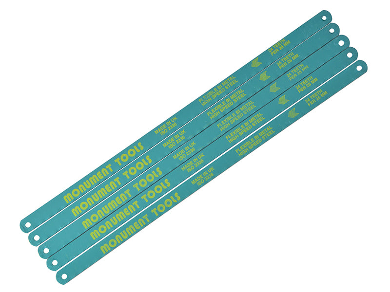 Monument 1925P Hacksaw Blades 300mm (12in) x 24 TPI Pack 5 MON1925