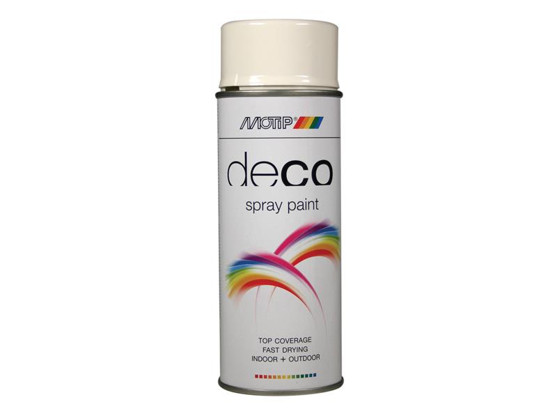 MOTIP® Deco Spray Paint High Gloss RAL 9010 White 400ml MOT01600