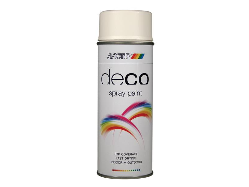 MOTIP® Deco Spray Paint Matt RAL 9010 White 400ml MOT01650