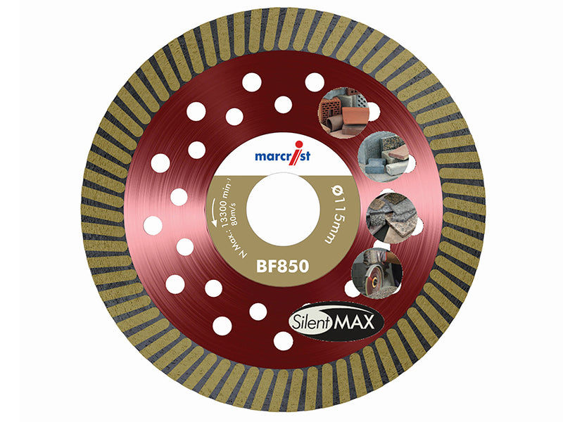 Marcrist BF850 SilentMAX Ultimate Turbo Diamond Blade 115 x 22.2mm MRC850115