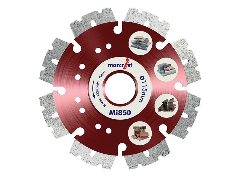 Marcrist Mi850 Fastest Universal Cut Diamond Blade 115 x 22.2mm MRCMI850115