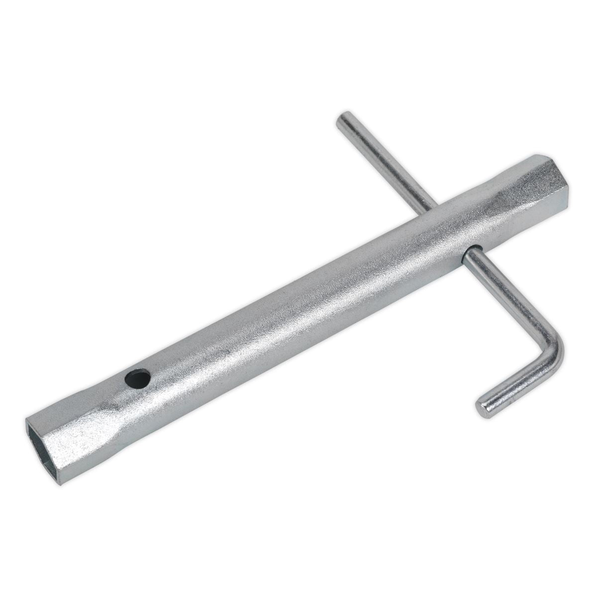 Sealey Double End Long Reach Spark Plug Box Spanner 16/18mm with L-Bar MS157