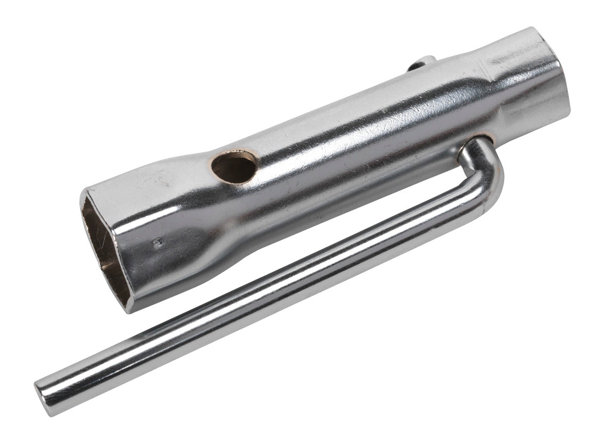 Sealey Double End Long Reach Spark Plug Box Spanner 17/21mm with L-Bar MS158