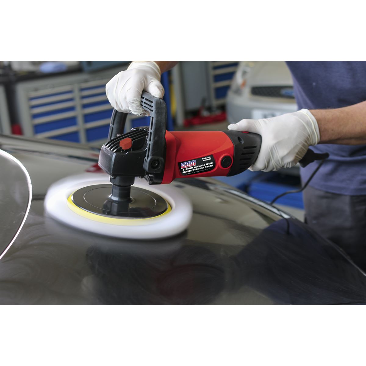 Sealey Sander/Polisher �180mm Variable Speed 1200W/230V MS875PS