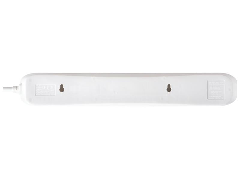 Masterplug Extension Lead 240V 6-Gang 13A White 2m MSTBSG210