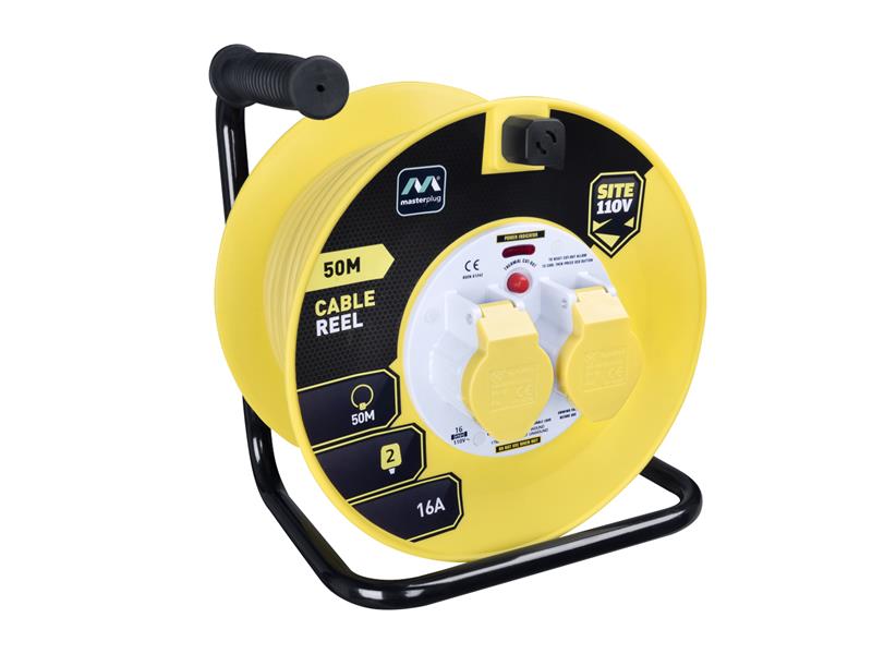 Masterplug Cable Reel 110V 16A Thermal Cut-Out 50m MSTLVCT50162