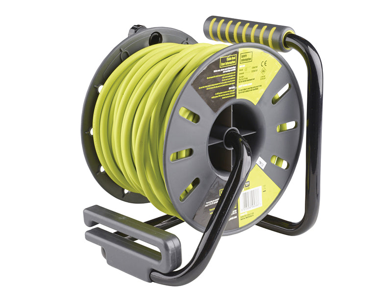 Masterplug PRO-XT Open Cable Reel 240V 13A 2-Socket & 2 USB (2.1A Shared) 25m MSTOMU25132