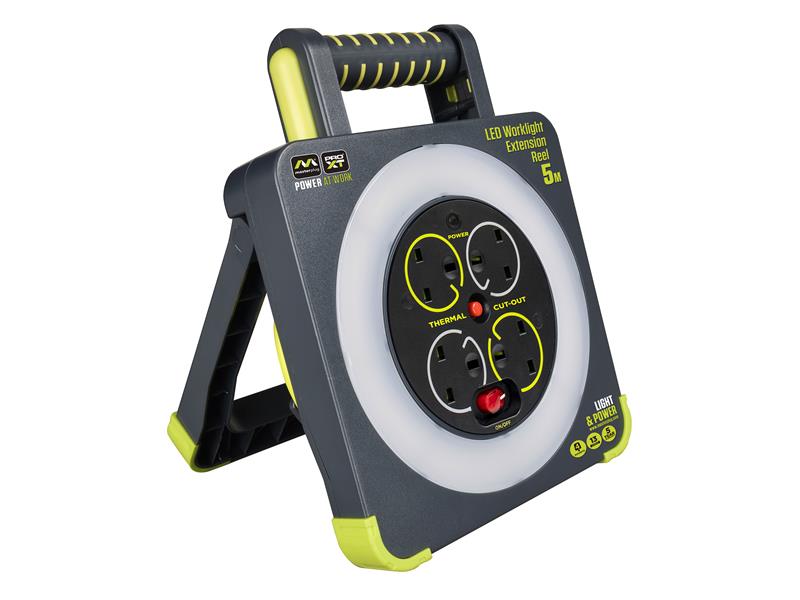 Masterplug Work Light Cable Reel 240V 13A 4-Socket 5m MSTWLU05134