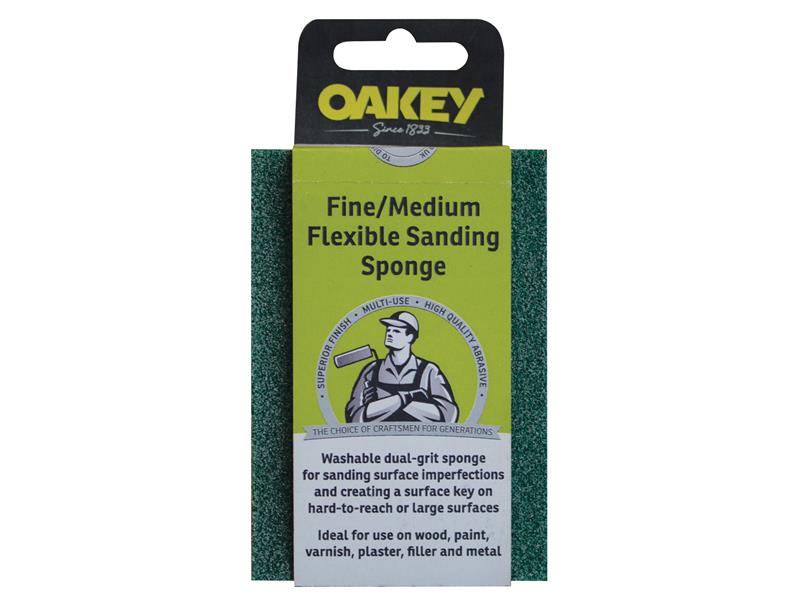 Oakey Dual-Grit Flexible Sanding Sponge Fine/Coarse OAK58593