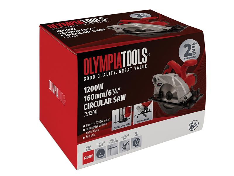 Olympia Power Tools Circular Saw 160mm (6.14in) 1200W 240V OLPCS1200