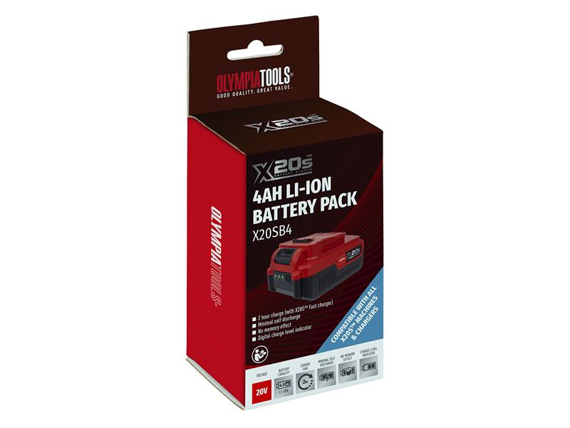 Olympia Power Tools X20S™ Battery 20V 4.0Ah Li-ion OLPX20SB4