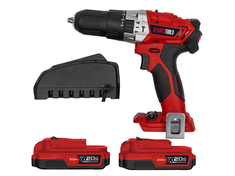 Olympia Power Tools X20S™ Combi Drill 20V 2 x 2.0Ah Li-ion OLPX20SCD2