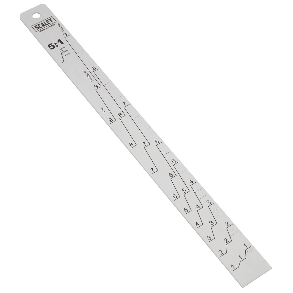 Sealey Aluminium Paint Measuring Stick 5:1/5:3 PA08
