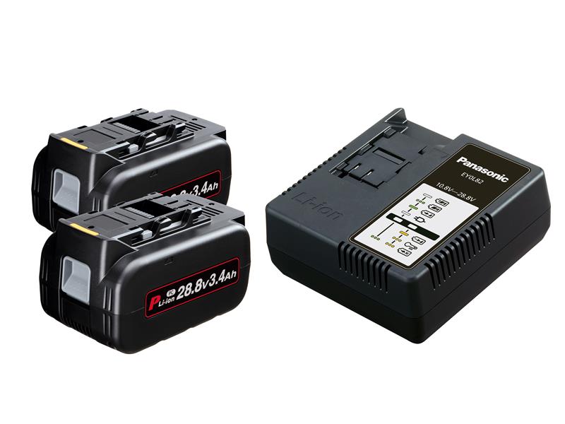 Panasonic EY7881PC2V SDS Plus Rotary Hammer Kit 28.8V 2 x 3.4Ah Li-ion PAN7881PC2V