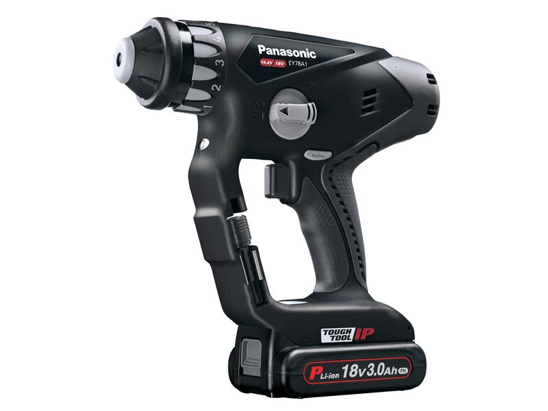 Panasonic SDS Plus Rotary Hammer Drill & Driver 18V 2 x 3.0Ah Li-Ion EY78A1PN2G