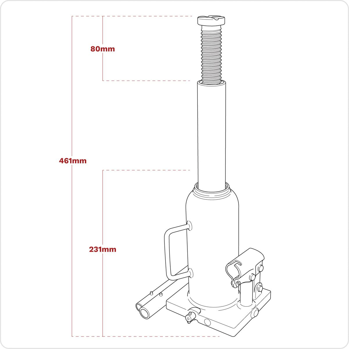Sealey Bottle Jack 10 Tonne PBJ10S