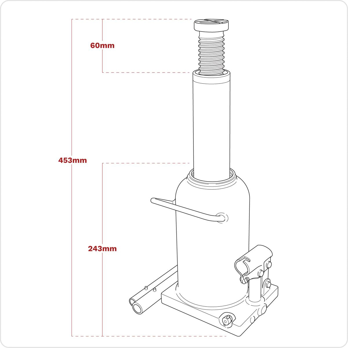 Sealey Bottle Jack 20 Tonne PBJ20S