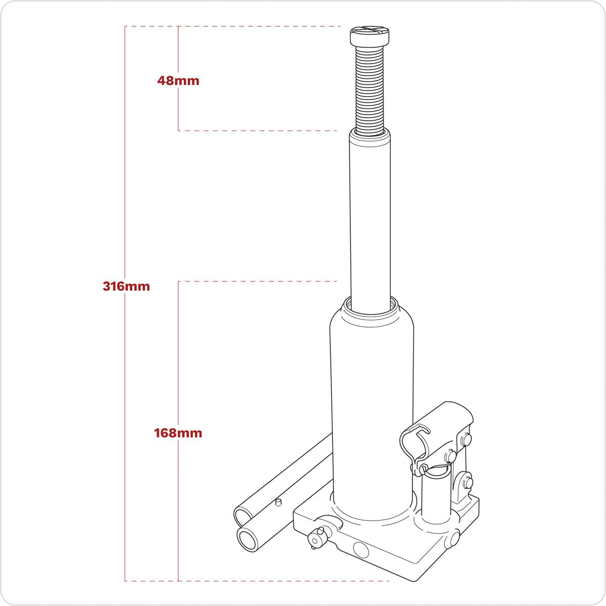 Sealey Bottle Jack 2tonne PBJ2S