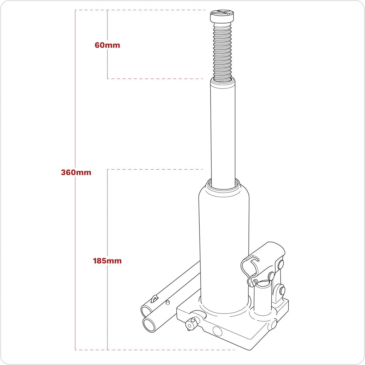 Sealey Bottle Jack 3 Tonne PBJ3S