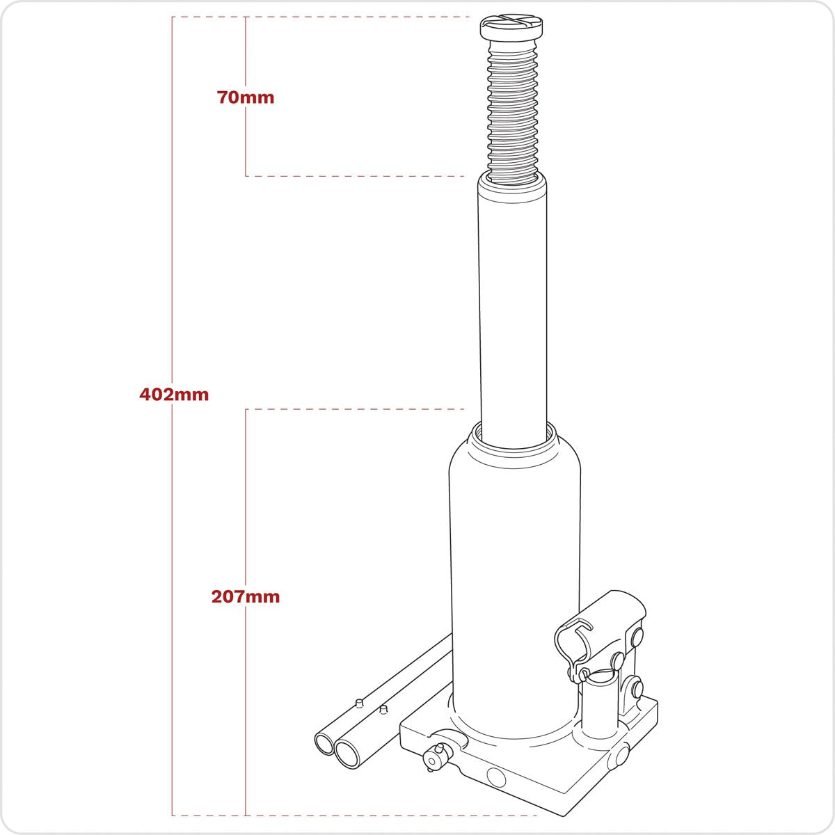 Sealey Bottle Jack 5 Tonne PBJ5S