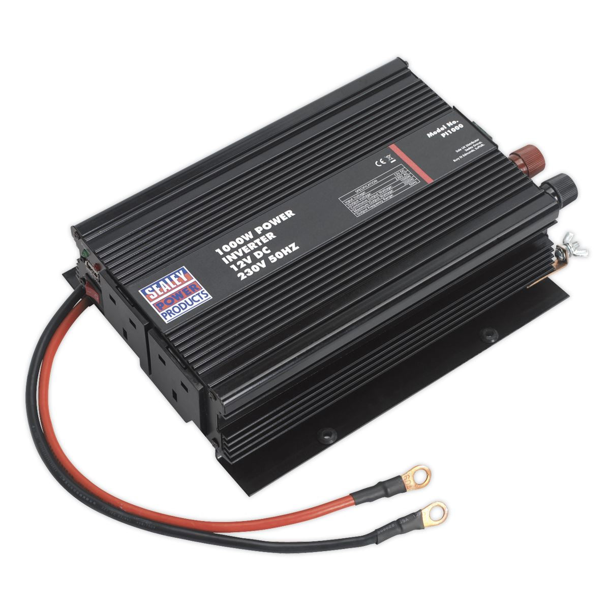Sealey Power Inverter 1000W 12V DC - 230V~50Hz PI1000