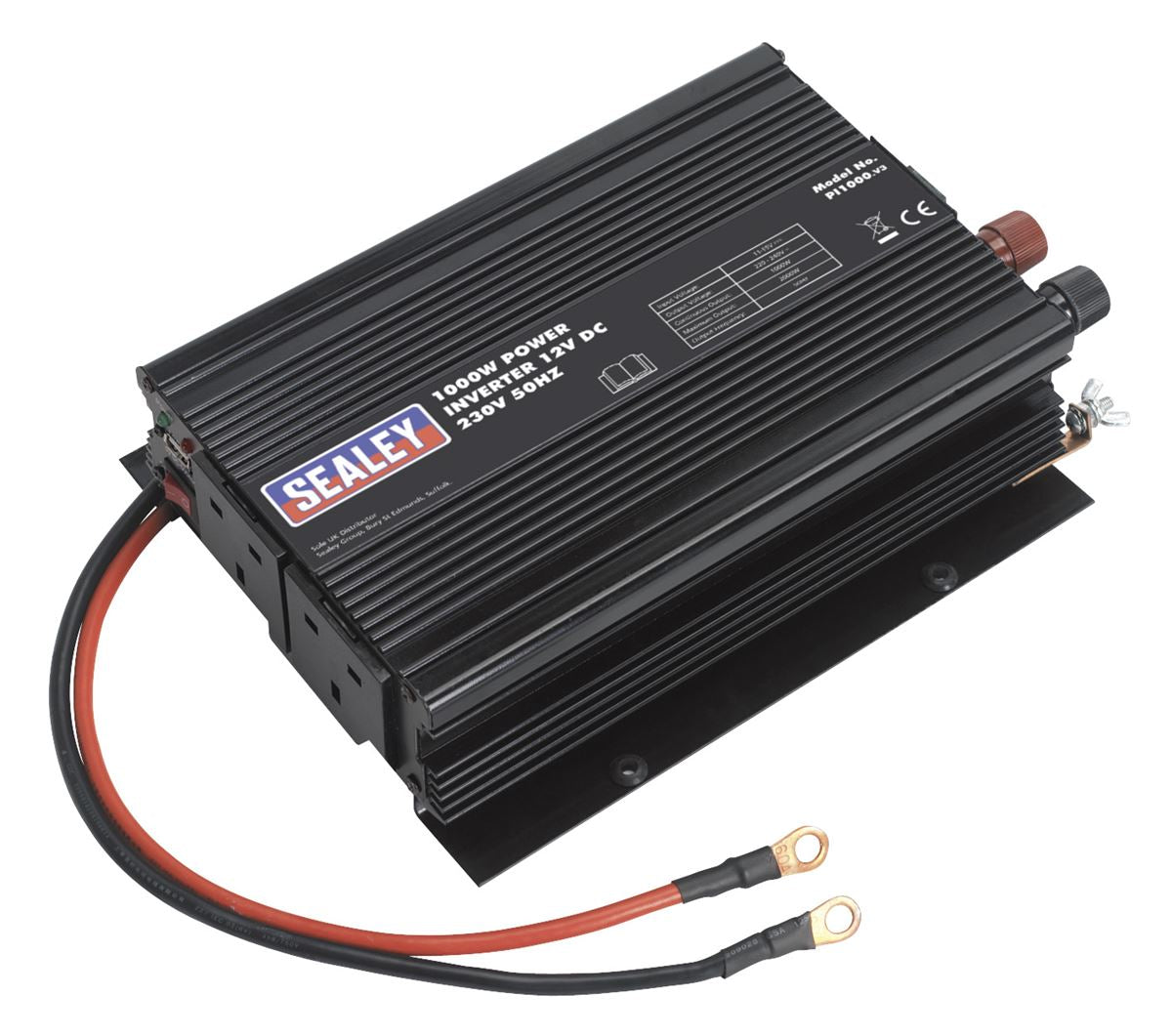 Sealey Power Inverter 1000W 12V DC - 230V~50Hz PI1000