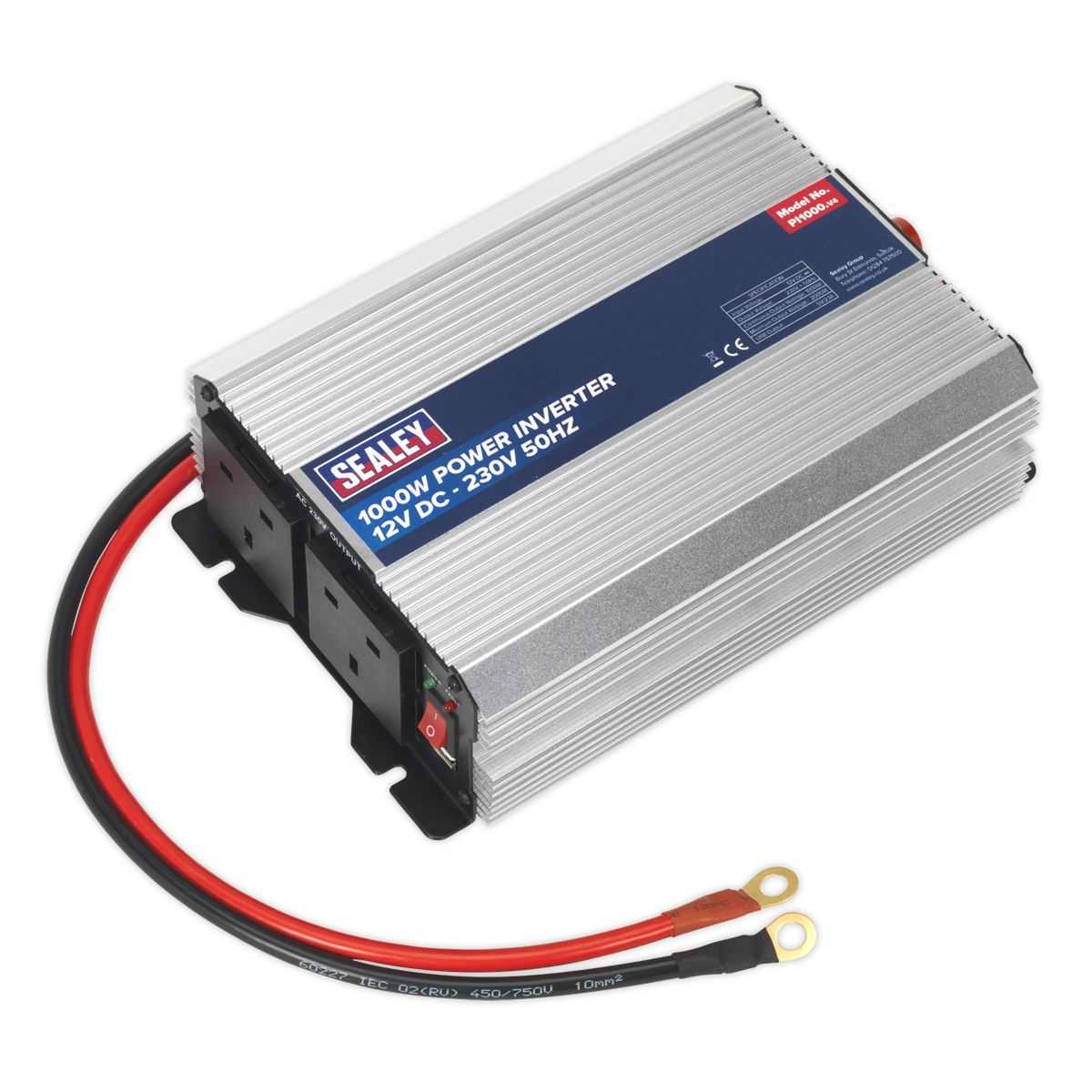 Sealey Power Inverter 1000W 12V DC - 230V~50Hz PI1000
