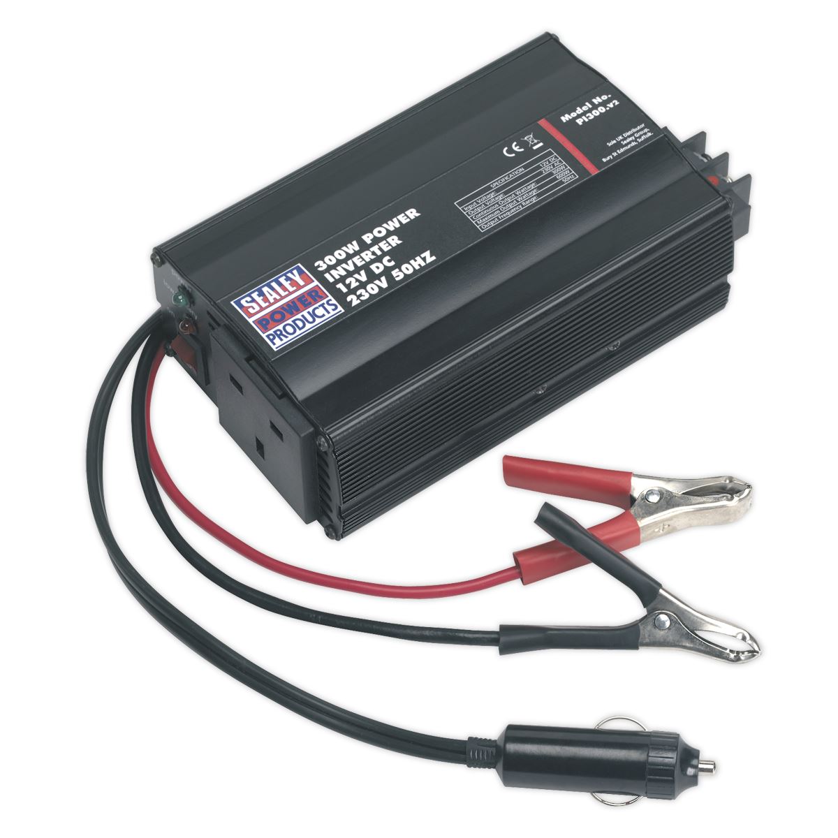 Sealey Power Inverter 300W 12V DC - 230V~50Hz PI300