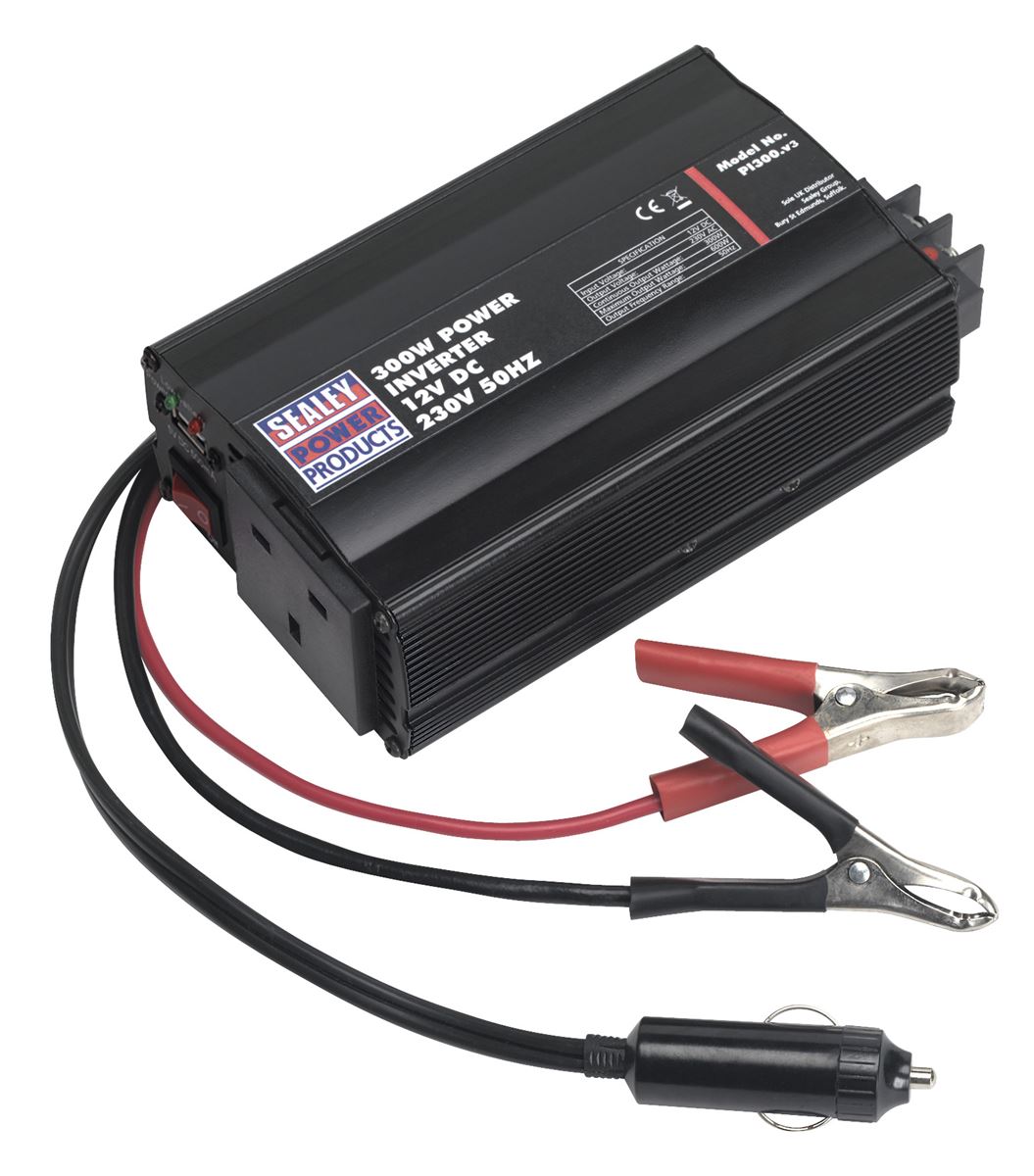 Sealey Power Inverter 300W 12V DC - 230V~50Hz PI300