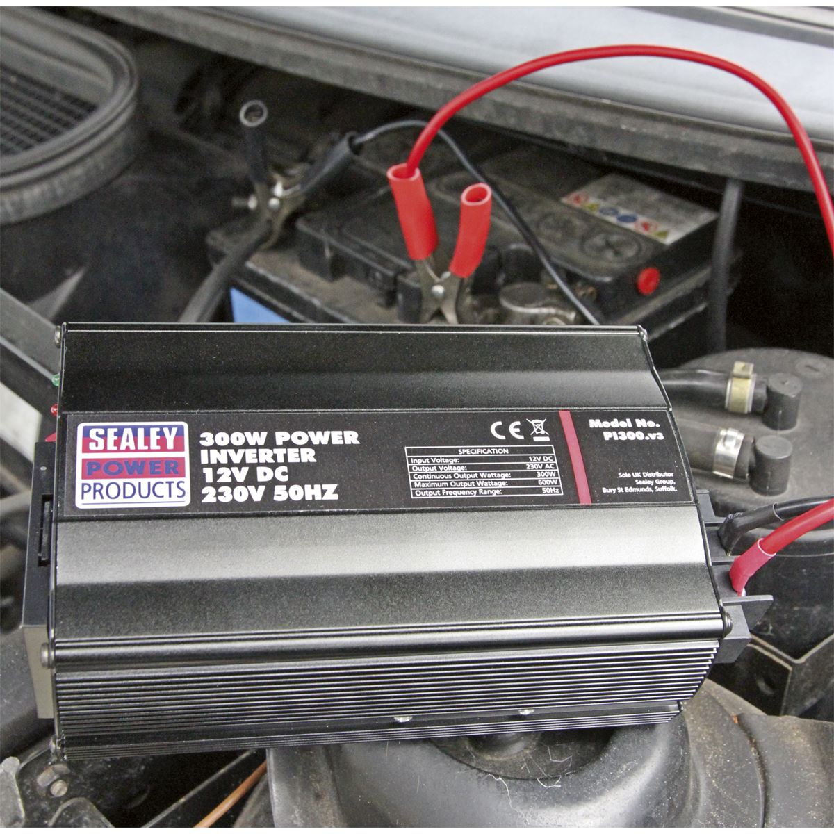 Sealey Power Inverter 300W 12V DC - 230V~50Hz PI300