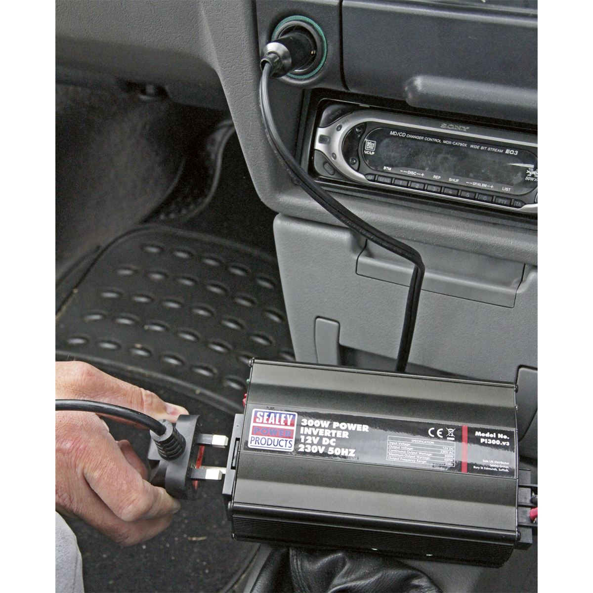 Sealey Power Inverter 300W 12V DC - 230V~50Hz PI300