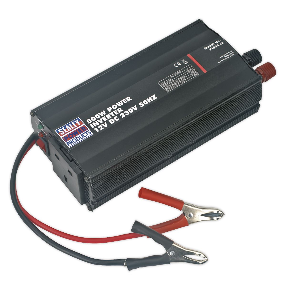 Sealey Power Inverter 500W 12V DC - 230V~50Hz PI500