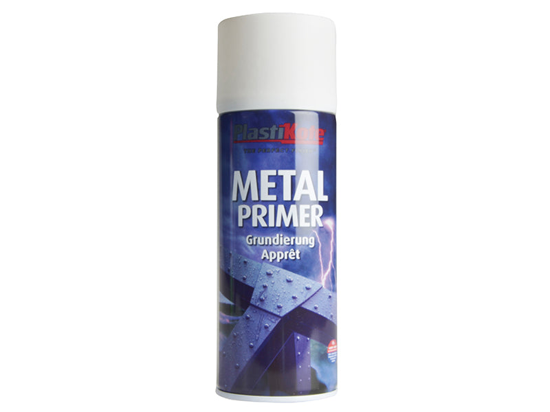 PlastiKote Metal Primer Spray White 400ml PKT10598