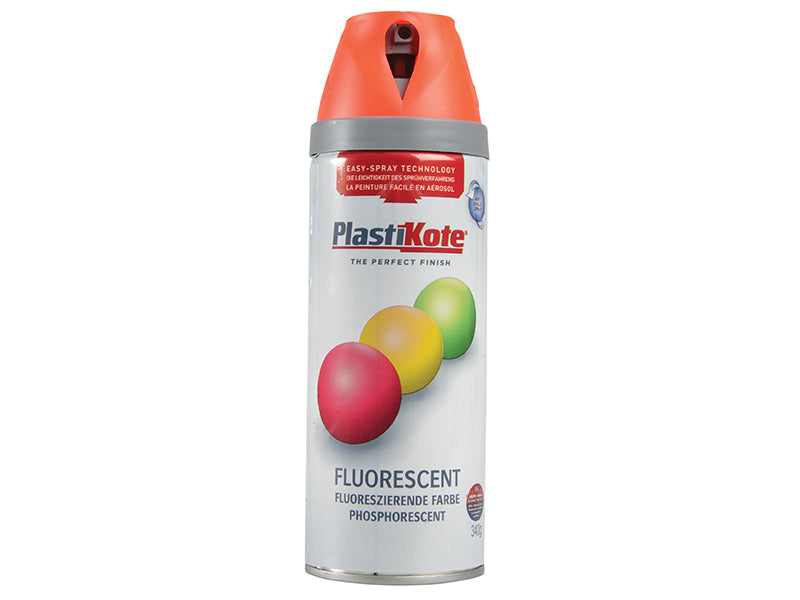 PlastiKote Twist & Spray Fluorescent Orange 400ml PKT1902