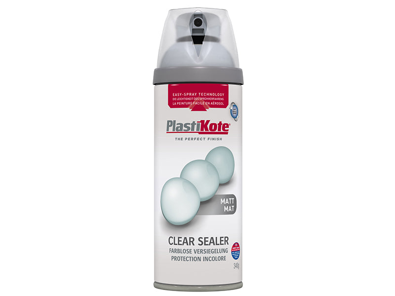 PlastiKote Twist & Spray Matt Clear Sealer 400ml PKT24002