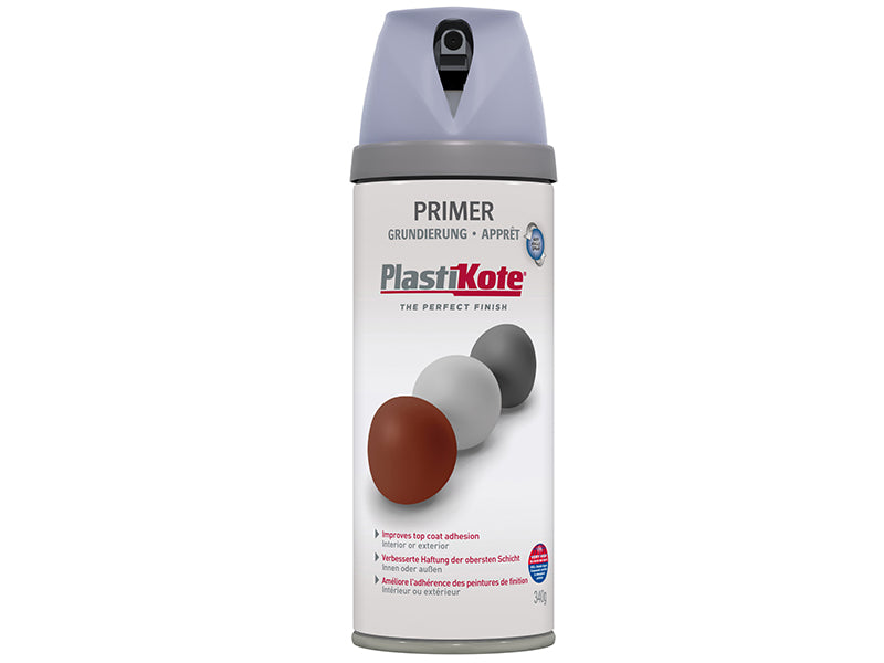 PlastiKote Twist & Spray Primer Grey 400ml PKT25003