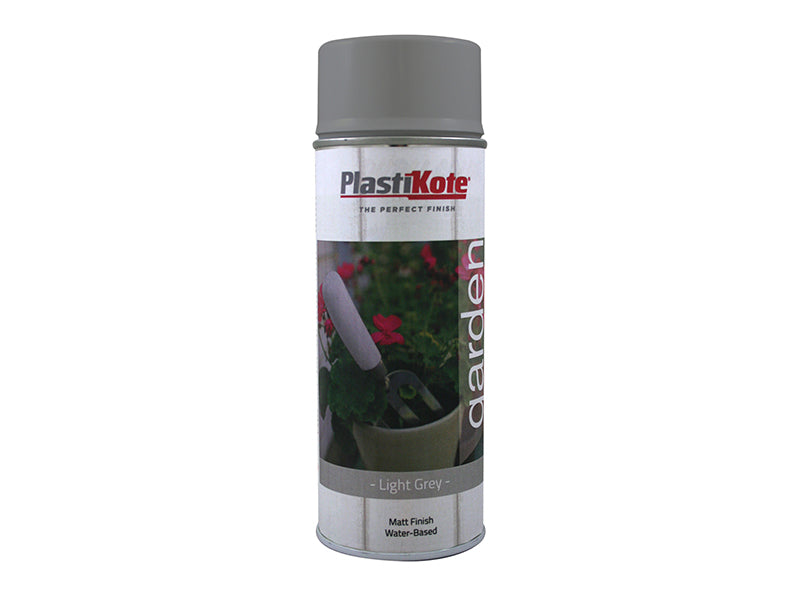 PlastiKote Garden Colours Spray Paint Light Grey 400ml PKT27209