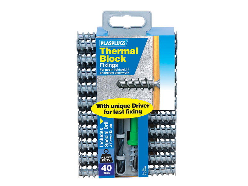 Plasplugs Thermal Block Fixings (40) PLASSCP558