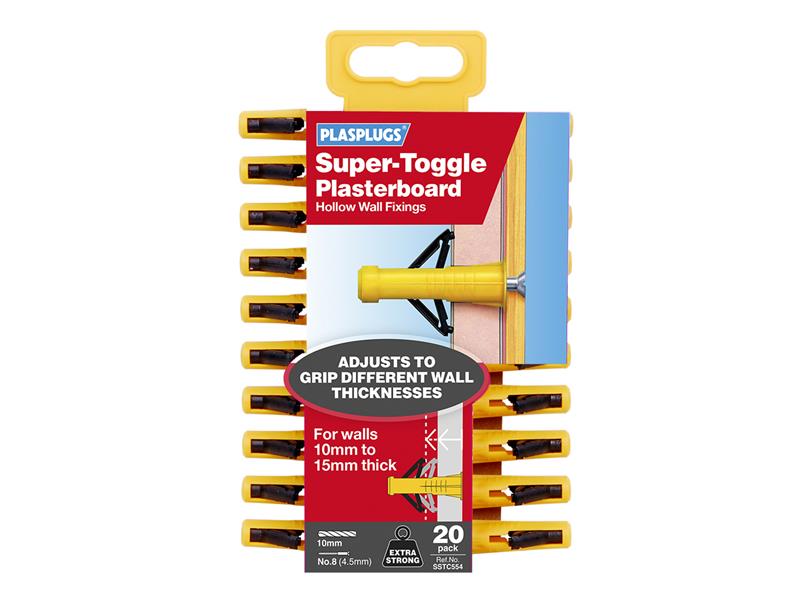 Plasplugs Super Toggle Fixings Pack 20 PLASSTC554
