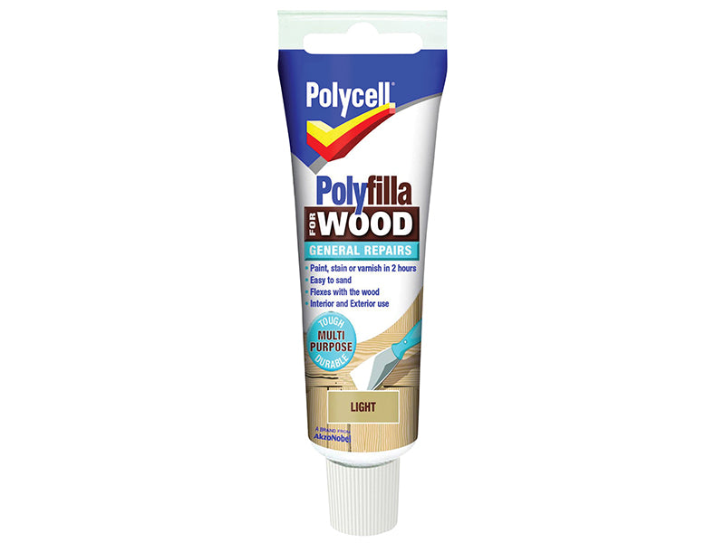 Polycell Polyfilla For Wood General Repairs Tube Light 75g PLCWGRL75