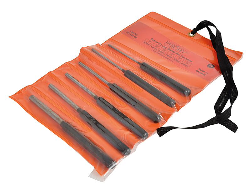 Priory 145-S6 Long Series Pin Punch Set 6 Piece PRI145SET6