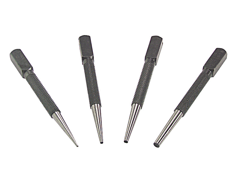 Priory 66SN4 Nail Punch Set 4 Piece PRI66SET4