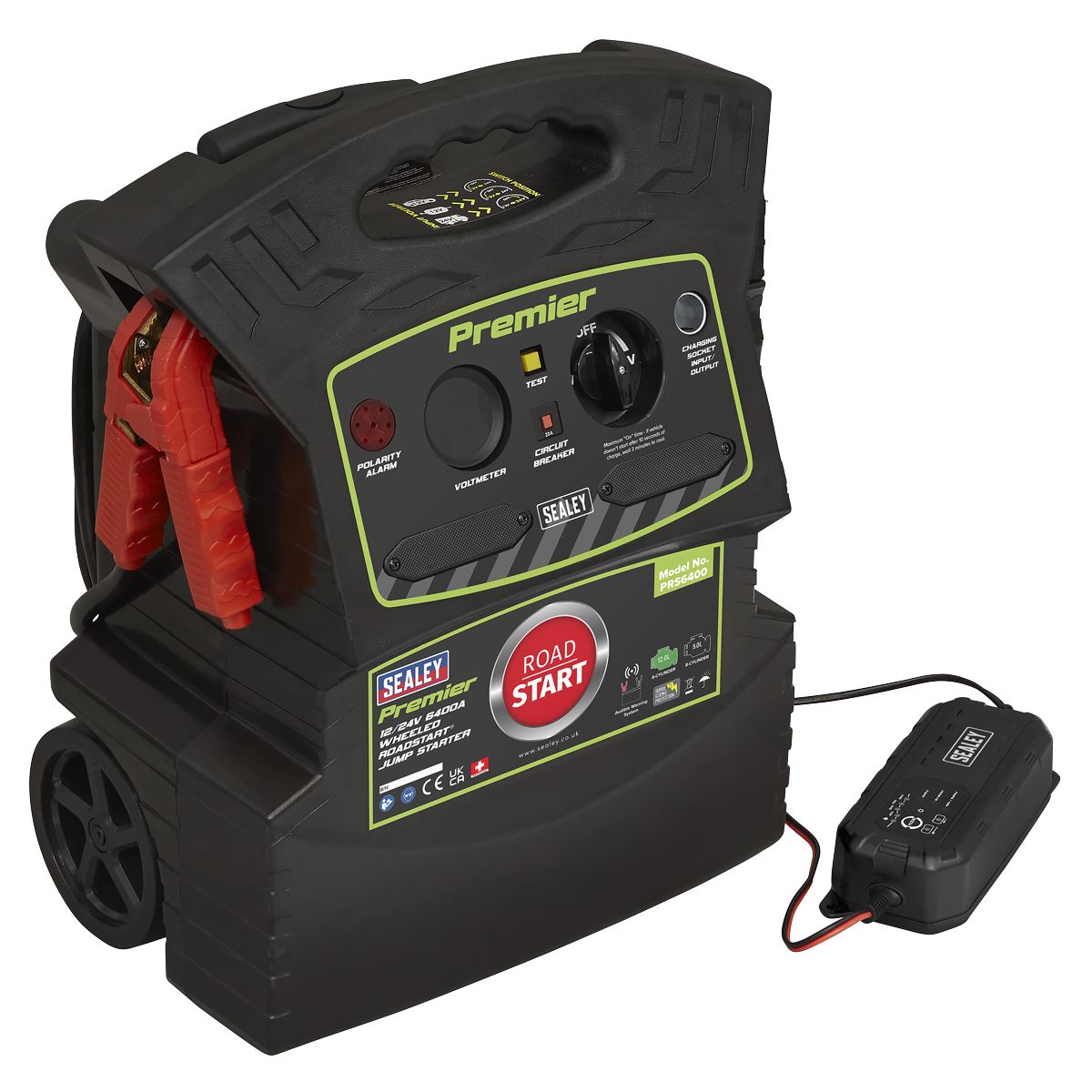 Sealey Premier 12/24V 6400A Wheeled RoadStart® Jump Starter PRS6400