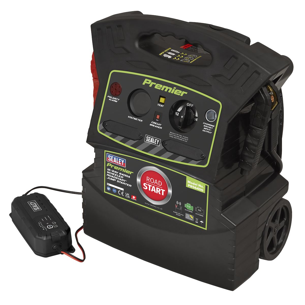 Sealey Premier 12/24V 6400A Wheeled RoadStart® Jump Starter PRS6400