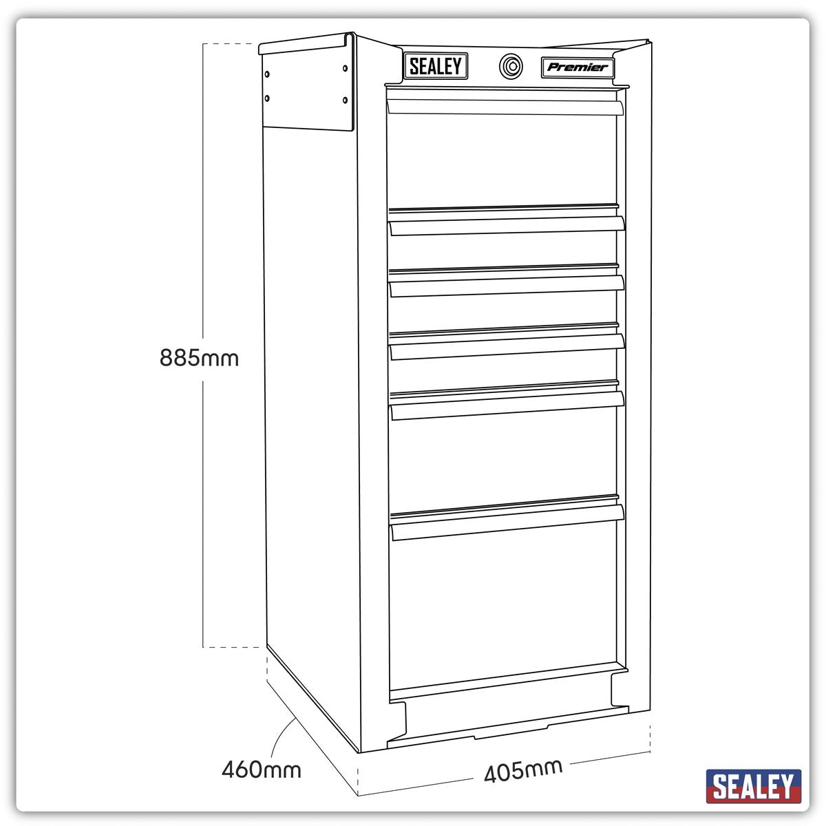 Sealey Hang-On Chest 6 Drawer Heavy-Duty PTB40506