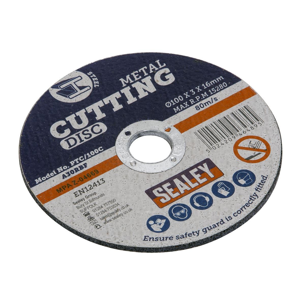 Sealey Cutting Disc Pack of 50 �100 x 3mm �16mm Bore PTC/100C50