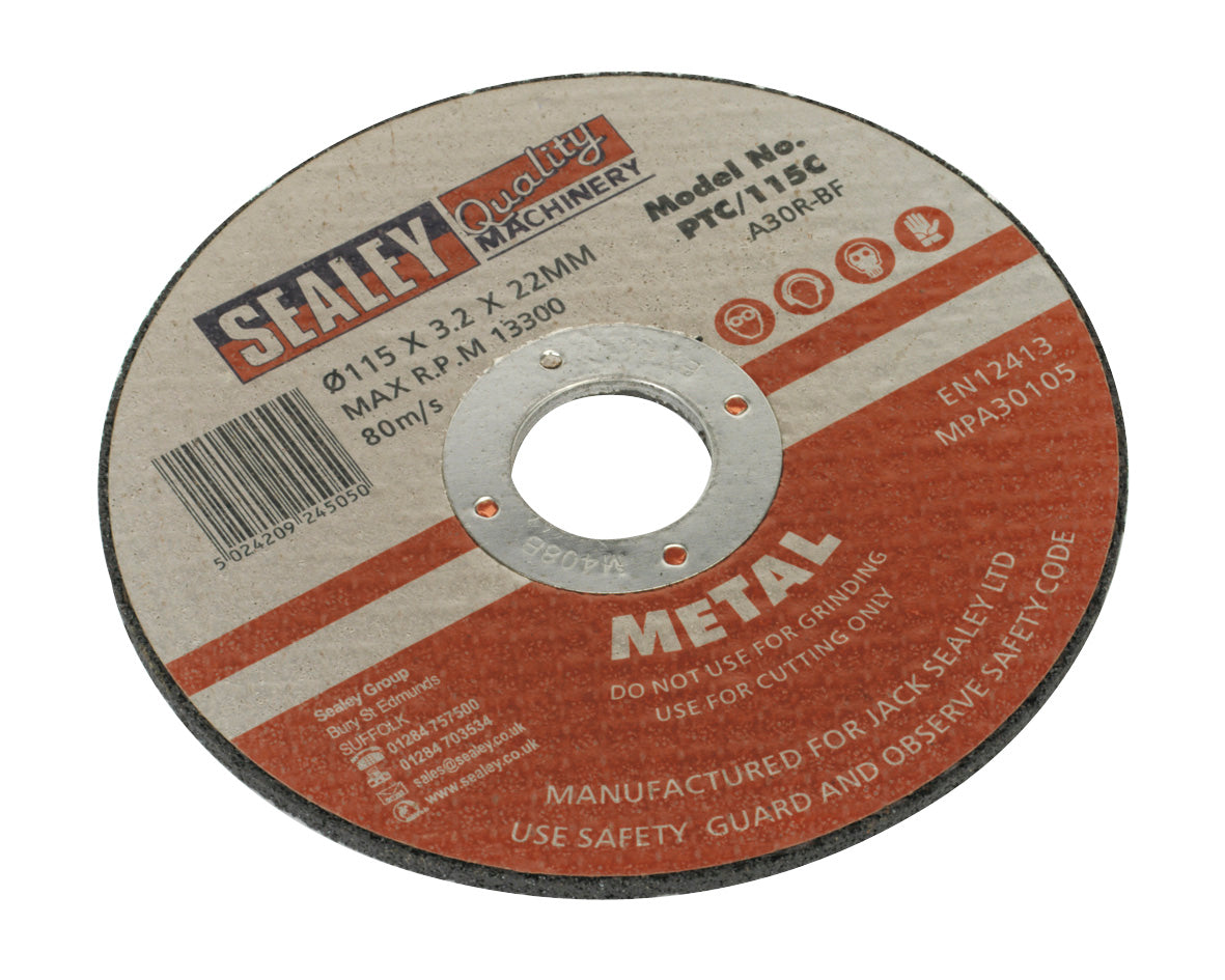 Sealey Cutting Disc �115 x 3mm 22mm Bore PTC/115C