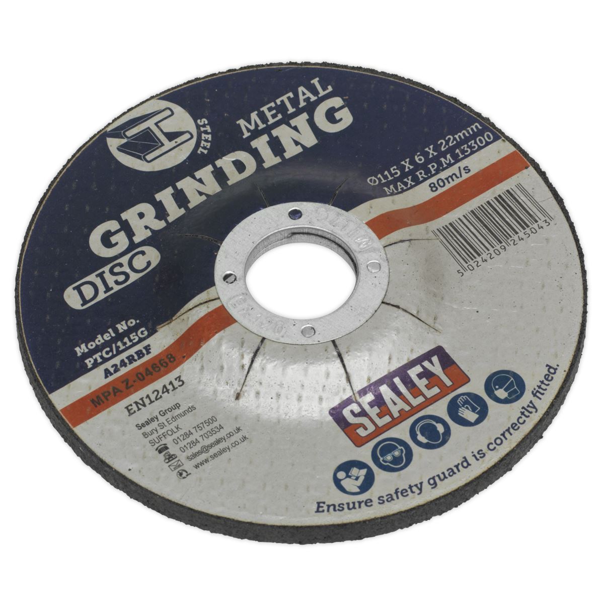Sealey Grinding Disc �115 x 6mm �22mm Bore PTC/115G