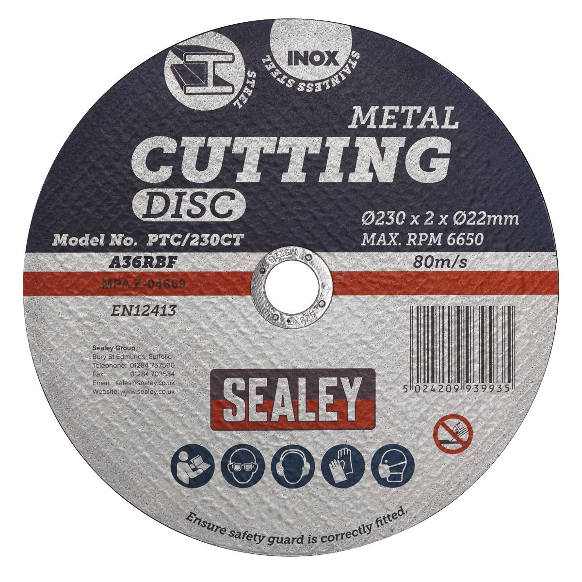 Sealey Cutting Disc �230 x 2mm �22mm Bore PTC/230CT