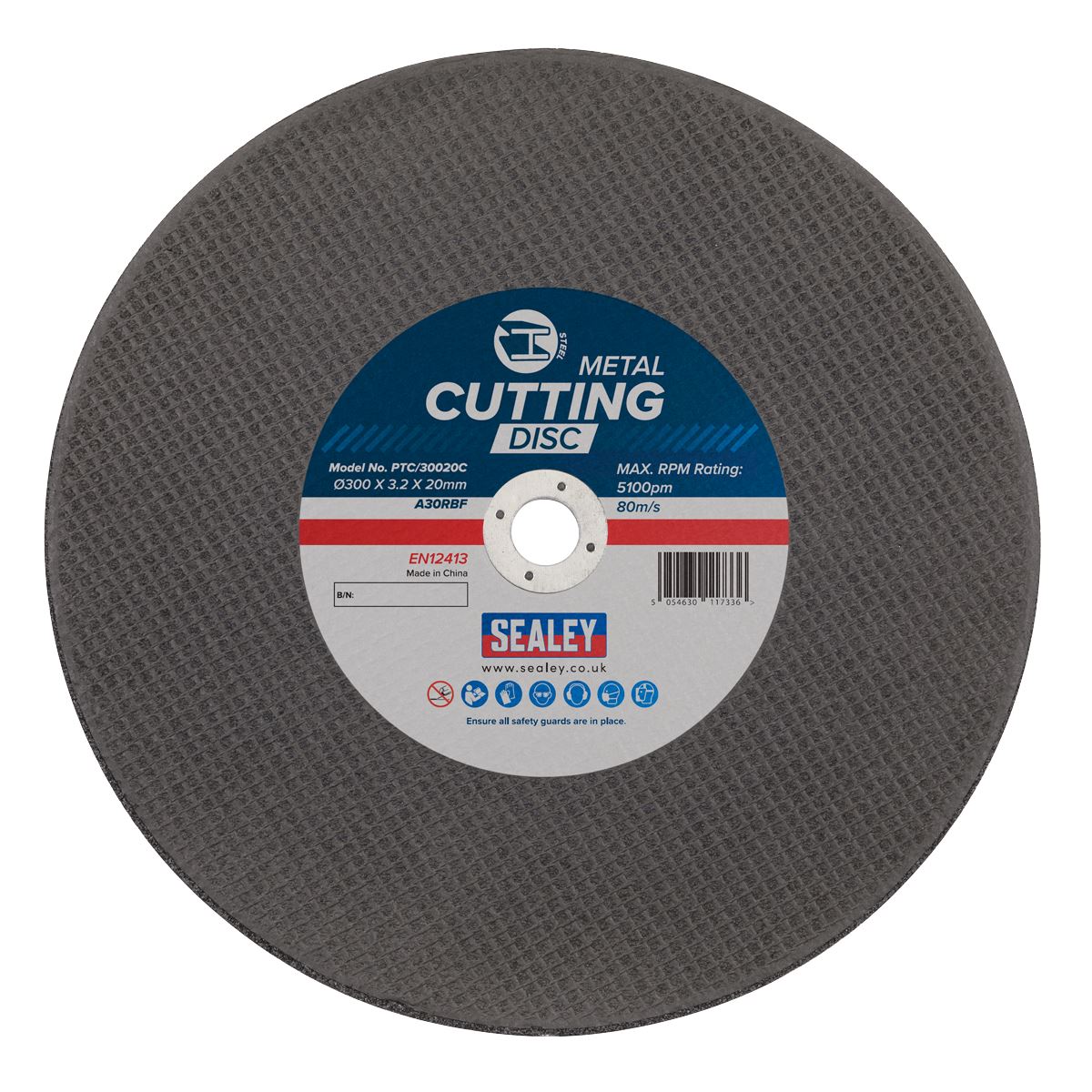 Sealey Cutting Disc Flat Metal �300 x 3.2 x �20mm PTC/30020C